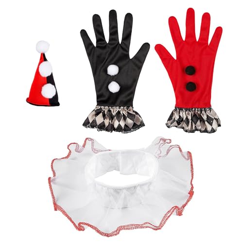 NET TOYS Angesagtes Harlekin Verkleidungs-Set - Reizvolles Frauen-Kostüm-Zubehör Joker mit Minihut, Kragen und Handschuhe NET TOYS Angesagtes Harlekin Verkleidungs-Set - Reizvolles Frauen-Kostüm-Zubehör Joker mit Minihut, Kragen und Handschuhe von NET TOYS