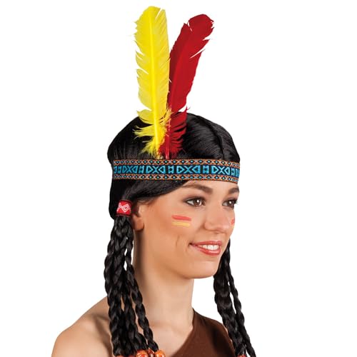 NET TOYS Angesagtes Indianer Stirnband mit Federn - Bunt - Schönes Unisex-Kostüm-Zubehör Indianerin Kopfschmuck NET TOYS Angesagtes Indianer Stirnband mit Federn - Bunt - Schönes Unisex-Kostüm-Zubehör Indianerin Kopfschmuck von NET TOYS