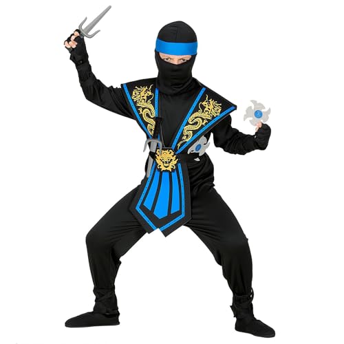 NET TOYS Angesagtes Ninja-Kostüm mit Waffen - Blau-Schwarz 158, 11-13 Jahre - Geheimnisvolle Jungen-Verkleidung Shinobi mit Waffenset NET TOYS Angesagtes Ninja-Kostüm mit Waffen - Blau-Schwarz 158, 11-13 Jahre - Geheimnisvolle Jungen-Verkleidung Shinobi mit Waffenset von NET TOYS