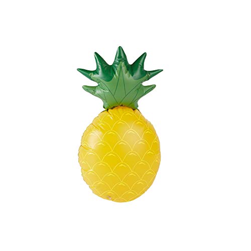 NET TOYS Aufblasbare Ananas als sommerliche Dekoration - Gelb-Grün 59cm - Trendy Party-Deko exotische Frucht - Genau richtig für Beachparty & Sommerfest von NET TOYS