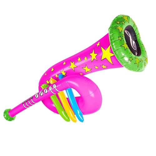 NET TOYS Aufblasbare Trompete - Rosa ca. 63cm - Originelles Party-Accessoire Zirkus Tuba aufblasbar NET TOYS Aufblasbare Trompete - Rosa ca. 63cm - Originelles Party-Accessoire Zirkus Tuba aufblasbar von NET TOYS
