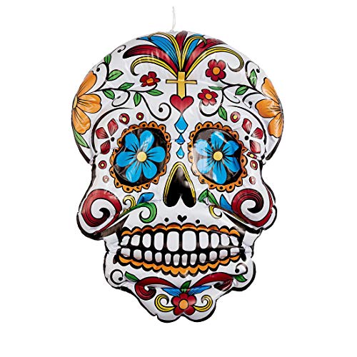 NET TOYS Aufblasbarer Dia de los Muertos Totenkopf - 100cm/39in - Außergewöhnliche Party-Deko Sugar Skull - EIN Highlight für Halloween & Horror-Party NET TOYS Aufblasbarer Dia de los Muertos Totenkopf - 100cm/39in - Außergewöhnliche Party-Deko Sugar Skull - EIN Highlight für Halloween & Horror-Party von NET TOYS