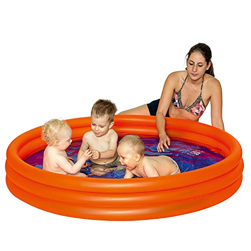 NET TOYS Aufblasbarer Ring-Pool - Orange 157 x 157 x 28 cm - Schönes Kinder-Planschbecken Kinderpool für den Garten - Der Hit für Strandparty & Sommerfest NET TOYS Aufblasbarer Ring-Pool - Orange 157 x 157 x 28 cm - Schönes Kinder-Planschbecken Kinderpool für den Garten - Der Hit für Strandparty & Sommerfest von NET TOYS
