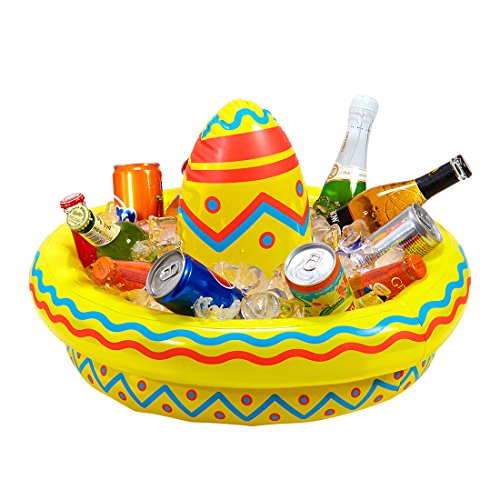 NET TOYS Aufblasbarer Sombrero mit Getränkekühler Flaschenkühler Beach Party 50 cm Tequila Mexikaner Hut aufblasbar Mottoparty Mexico NET TOYS Aufblasbarer Sombrero mit Getränkekühler Flaschenkühler Beach Party 50 cm Tequila Mexikaner Hut aufblasbar Mottoparty Mexico von NET TOYS