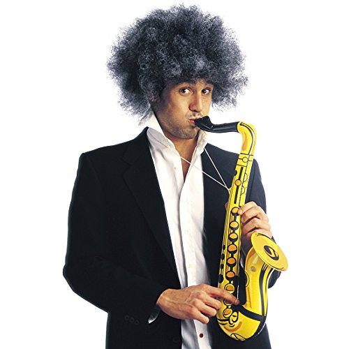 NET TOYS Aufblasbares Saxophon Deko Saxofon Gold Jazz Blasinstrument aufblasbar Blues Musikinstrument Luft Musik Instrument Mottoparty Partydeko Karnevalskostüme Zubehör von NET TOYS