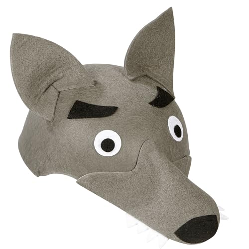 NET TOYS Auffällige Wolf Mütze - Grau - Cooles Kinder-Kostüm-Zubehör Lupus Hut für Jungen und Mädchen NET TOYS Auffällige Wolf Mütze - Grau - Cooles Kinder-Kostüm-Zubehör Lupus Hut für Jungen und Mädchen von NET TOYS