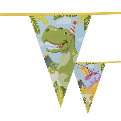 NET TOYS Aufregende Dinosaurier Wimpelkette - Bunt ca. 6m Länge/Wimpel Größe: 30x20cm - Originelle Party-Deko Dino Wimpel-Girlande NET TOYS Aufregende Dinosaurier Wimpelkette - Bunt ca. 6m Länge/Wimpel Größe: 30x20cm - Originelle Party-Deko Dino Wimpel-Girlande von NET TOYS