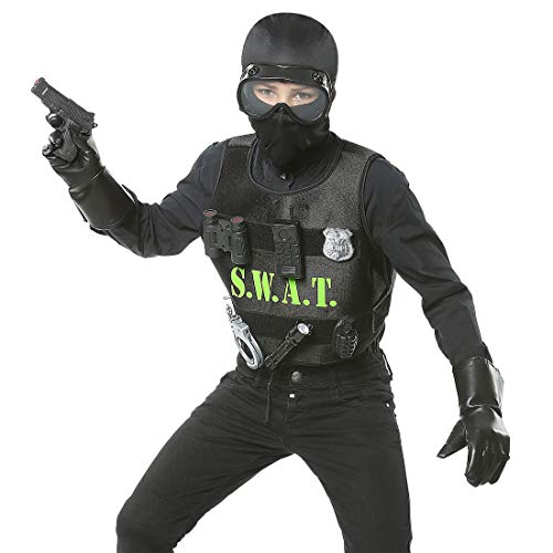 NET TOYS Aufregendes SWAT Kinderkostüm für Jungen - Schwarz - Vielseitige Kinder-Verkleidung Polizei-Kostüm mit Weste & Zubehör - Bestens geeignet für Mottoparty & Kinder-Karneval NET TOYS Aufregendes SWAT Kinderkostüm für Jungen - Schwarz - Vielseitige Kinder-Verkleidung Polizei-Kostüm mit Weste & Zubehör - Bestens geeignet für Mottoparty & Kinder-Karneval von NET TOYS