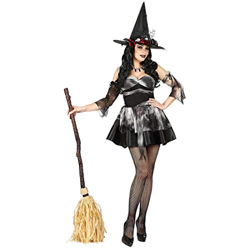NET TOYS Außergewöhnlicher Hexenbesen - Braun-Beige 125cm - Schönes Mädchen-Kostüm-Zubehör Kartoffelbrei für kleine Zauberinnen - Ideal für Halloween & Mottoparty von NET TOYS