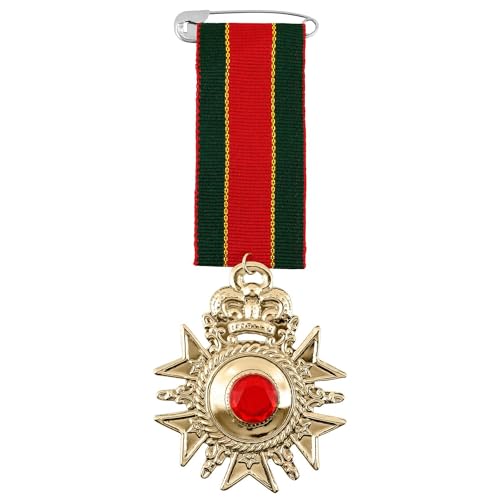 NET TOYS Authentisches Dienstgrad-Abzeichen Kriegsheld - Nobeles Männer-Kostüm-Zubehör Historische Militär Medaille Auszeichnung von NET TOYS