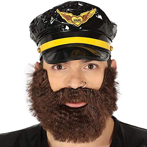 NET TOYS Backenbart Rocker | Braun, dichtes Haar | Universelles Herren-Kostüm-Zubehör Falscher Bart Biker | Genau richtig für Fasching & Karneval von NET TOYS