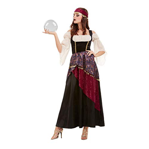 NET TOYS Bezauberndes Wahrsagerin-Kostüm - S (34/36) - Geheimnisvolles Damen-Outfit Zigeunerin - Wie geschaffen für Kostümfest & Karneval von NET TOYS