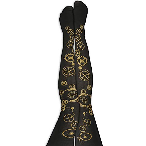 NET TOYS Blickdichte Steampunk-Strumpfhose 50 DEN - Schwarz-Gold - Elegantes Damen-Kostüm-Zubehör Strümpfe im viktorianischer Stil - Ideal für Halloween & Mottoparty NET TOYS Blickdichte Steampunk-Strumpfhose 50 DEN - Schwarz-Gold - Elegantes Damen-Kostüm-Zubehör Strümpfe im viktorianischer Stil - Ideal für Halloween & Mottoparty von NET TOYS