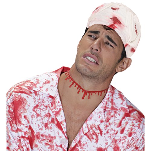 NET TOYS Blutige Halloween Bandage Kopf Verband Zombie Blutiger Kopfverband Horror Verkleidung Wickel Wundverband Wunden Narben Accessoire von NET TOYS