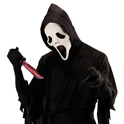 NET TOYS Blutiges Messer Killer Dolch Horror Fleischermesser Piraten Waffe Blut Metzgermesser Halloween Scream Kostüm Accessoire von NET TOYS