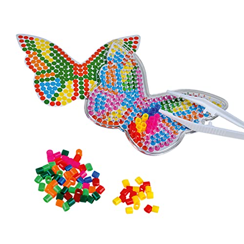 NET TOYS Bügelperlen-Set Schmetterling mit Steckplatten - Bunt 480 Perlen - Kreativer Kinder-Bastelspaß Steckperlen - Genau richtig für Basteln & Bügeln NET TOYS Bügelperlen-Set Schmetterling mit Steckplatten - Bunt 480 Perlen - Kreativer Kinder-Bastelspaß Steckperlen - Genau richtig für Basteln & Bügeln von NET TOYS