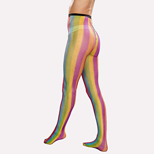 NET TOYS Bunte Netzstrumpfhose | Regenbogenfarben | Funkelndes Damen-Accessoire 80er Jahre Fischnetz-Strumpfhose | EIN Blickfang für Mottoparty & Karneval NET TOYS Bunte Netzstrumpfhose | Regenbogenfarben | Funkelndes Damen-Accessoire 80er Jahre Fischnetz-Strumpfhose | EIN Blickfang für Mottoparty & Karneval von NET TOYS