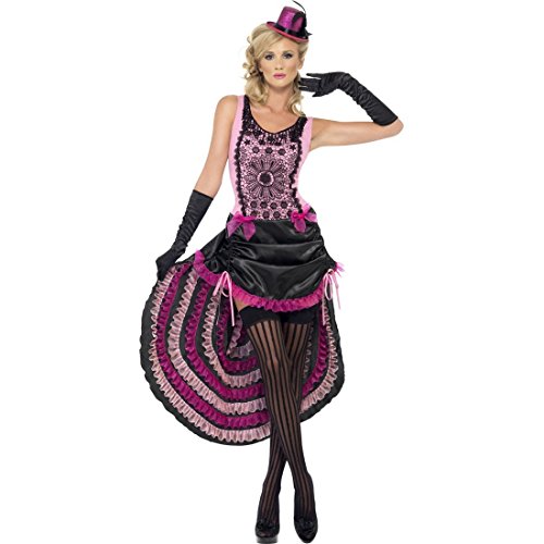 NET TOYS Burlesque Kostüm Showgirl Damenkostüm L 44/46 Tänzerin Kleid Tanzkostüm attraktive Verkleidung Saloon Girl von NET TOYS