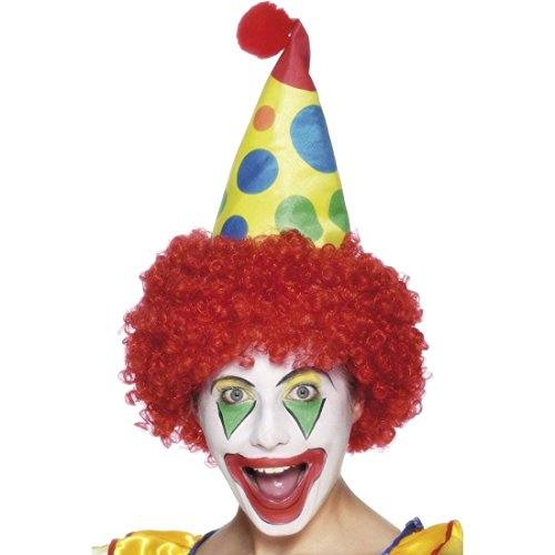 NET TOYS Clownhut mit Haar Clownsmütze Clown Narren Hut Narrenkappe Mütze Kostüm Harlekin Faschingshut Karnevalshut von NET TOYS