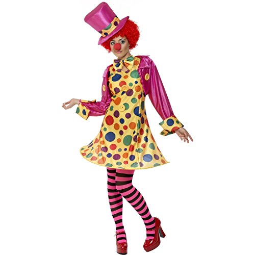 NET TOYS Clownkleid Clownskostüm Damen bunt L 44/46 Clownkostüm Damen Clownskostüm Clownfrau Clownskleid Clown Kostüm von NET TOYS