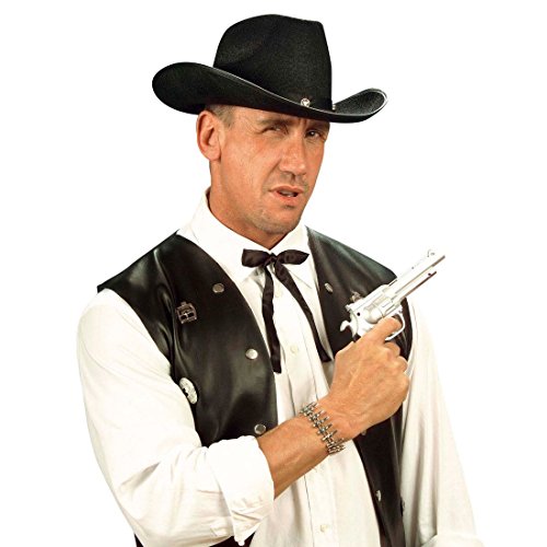 NET TOYS Cowboy Krawatte Western Fliege schwarz Wilder Westen Schleife Wild West Binder Sheriff Tie Fasching Kostüm Accessoires von NET TOYS