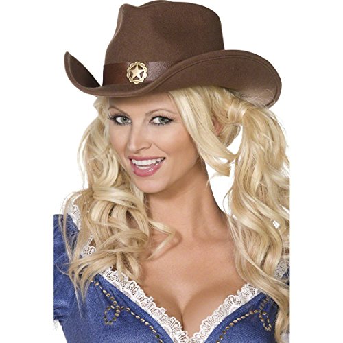 NET TOYS Cowboyhut Damen Cowgirl Hut braun Westernhut Cowgirlhut Wilder Westen Kostüm Zubehör NET TOYS Cowboyhut Damen Cowgirl Hut braun Westernhut Cowgirlhut Wilder Westen Kostüm Zubehör von NET TOYS