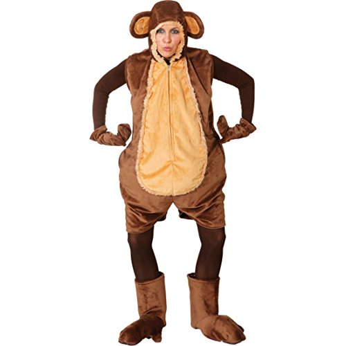NET TOYS Deluxe Affen Kostüm für Damen Tierkostüm Fastnacht Affenkostüm Straßen Karneval Outfit Verkleidung von NET TOYS
