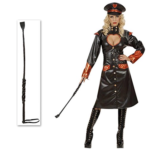 NET TOYS Domina Peitsche Rocker Gerte Biker Klatsche Knute Kostüm Zubehör Fasching Karneval von NET TOYS