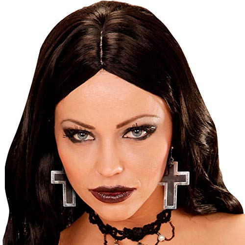 NET TOYS Düstere Kreuz-Ohrringe Stecker für Damen - Schwarz-Silber - Extravagantes Frauen-Accessoire Ohrschmuck zum Hexen-Kostüm - Perfekt geeignet für Mottoparty & Karneval NET TOYS Düstere Kreuz-Ohrringe Stecker für Damen - Schwarz-Silber - Extravagantes Frauen-Accessoire Ohrschmuck zum Hexen-Kostüm - Perfekt geeignet für Mottoparty & Karneval von NET TOYS