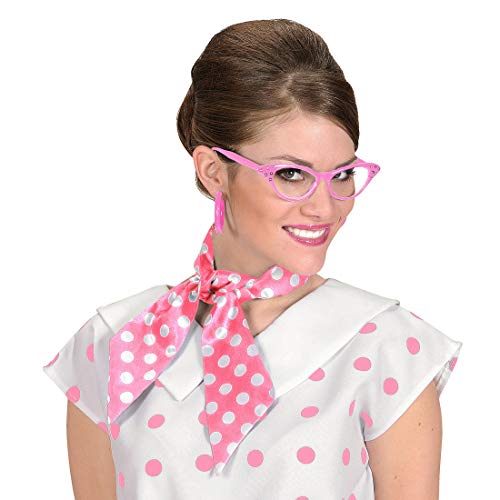 NET TOYS Elegantes 50er Jahre Retro Halstuch - Rosa-Weiß - Universelles Damen-Kostüm-Zubehör Rockabilly-Tuch - Passend gekleidet für Fasching & Karneval NET TOYS Elegantes 50er Jahre Retro Halstuch - Rosa-Weiß - Universelles Damen-Kostüm-Zubehör Rockabilly-Tuch - Passend gekleidet für Fasching & Karneval von NET TOYS