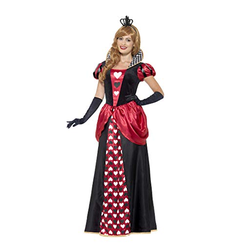 NET TOYS Elegantes Herzdame Kostüm - Schwarz-Rot S (34/36) - Aufregende Damen-Verkleidung Königin der Herzen - Bestens geeignet für Mottoparty & Karneval von NET TOYS