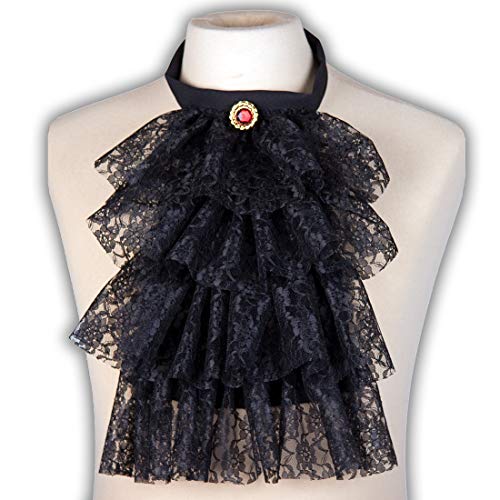 NET TOYS Elegantes Spitzen-Jabot mit Rüschenkragen - Aufwendiges Unisex-Kostüm-Zubehör Gothic Spitzenkragen Barock - EIN Highlight für Mottoparty & Kostümfest NET TOYS Elegantes Spitzen-Jabot mit Rüschenkragen - Aufwendiges Unisex-Kostüm-Zubehör Gothic Spitzenkragen Barock - EIN Highlight für Mottoparty & Kostümfest von NET TOYS