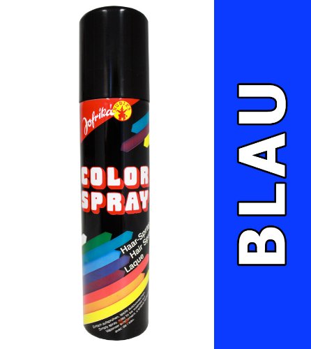 NET TOYS Farbiges Haarspray blau Colorspray blaues Haar Spray Haarcoloration Fasching Haarsprays Colorsprays Haarcolorationen von NET TOYS