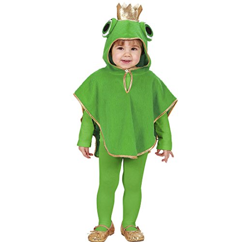 NET TOYS Frosch Kostüm Kinder Froschkostüm 98 cm 1-2 Jahre Froschkönig Poncho Kapuzenponcho Frog Tier Kinderkostüm Märchen Tierkostüm Kapuzencape Karnevalskostüme Kleinkinder von NET TOYS