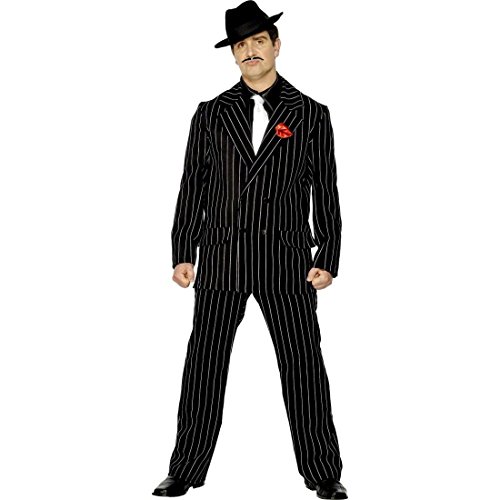 NET TOYS Gangster Kostüm 20er Jahre Mafia Outfit schwarz M 48/50 Gangsterkostüm Mafia Kostüm Nadelstreifen Anzug Ganoven Outfit Pate NET TOYS Gangster Kostüm 20er Jahre Mafia Outfit schwarz M 48/50 Gangsterkostüm Mafia Kostüm Nadelstreifen Anzug Ganoven Outfit Pate von NET TOYS