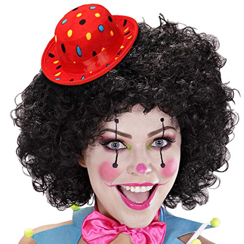 NET TOYS Gepunkteter Mini-Hut Melone Clown | Roter Samt | Lustige Unisex-Verkleidung Partyhütchen für Erwachsene geeignet für Fasching & Karneval NET TOYS Gepunkteter Mini-Hut Melone Clown | Roter Samt | Lustige Unisex-Verkleidung Partyhütchen für Erwachsene geeignet für Fasching & Karneval von NET TOYS