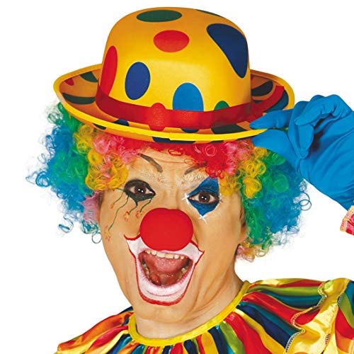 NET TOYS Gepunkteter Partyhut Clown für Erwachsene - Lustige Party-Kopfbedeckung Harlekin Hut Melone - Wie geschaffen für Fasching & Karneval von NET TOYS