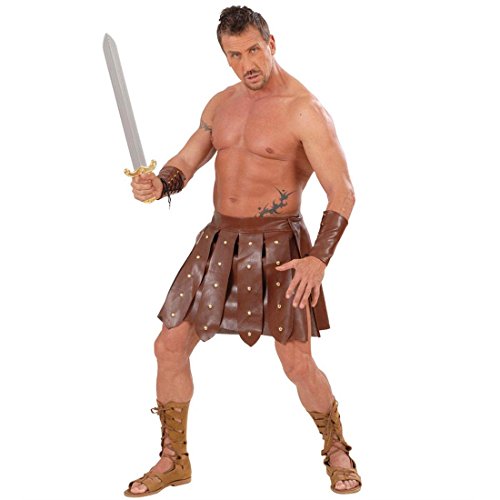 NET TOYS Gladiator Rock und Armbänder Römer Kostüm Set Antike Gladiatoren Verkleidung Römerkostüm Römischer Krieger Ausrüstung Achilles Spartakus Kostümset von NET TOYS