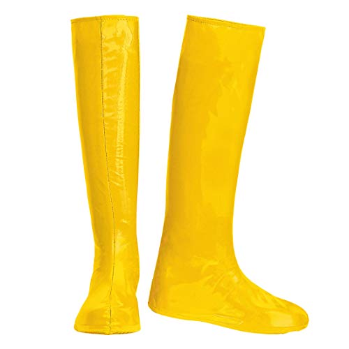 NET TOYS GoGo Schuhüberzieher Stiefel-Überzieher | Gelb | Aufreizendes Damen-Kostüm-Zubehör Stulpenstiefel Überschuhe | Perfekt geeignet für 90er-Party & Straßenkarneval von NET TOYS