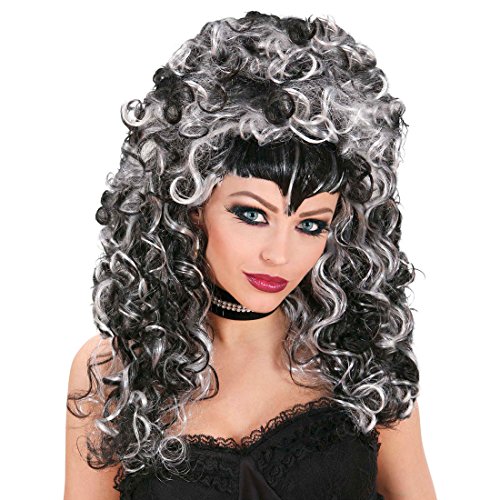NET TOYS Grau-Schwarze Hexenperücke, Vampir Perücke, Hexen Perücke Halloweenperücke Zauberin Kostüm Zubehör, one Size, Kunsthaar NET TOYS Grau-Schwarze Hexenperücke, Vampir Perücke, Hexen Perücke Halloweenperücke Zauberin Kostüm Zubehör, one Size, Kunsthaar von NET TOYS