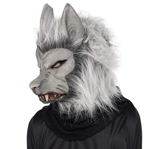 NET TOYS Gruselige Werwolf-Maske mit Fell - Grau - Schaurige Party-Maskerade Wolfsmaske für Erwachsene - Bestens geeignet für Halloween & Horror-Party NET TOYS Gruselige Werwolf-Maske mit Fell - Grau - Schaurige Party-Maskerade Wolfsmaske für Erwachsene - Bestens geeignet für Halloween & Horror-Party von NET TOYS