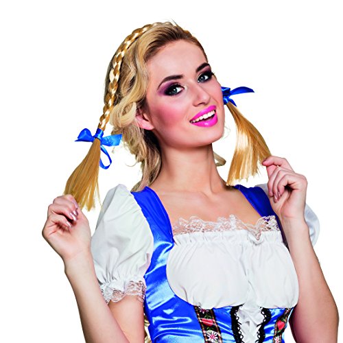 NET TOYS Haarreif Oktoberfest Zöpfe Trachten Haarschmuck blond Dirndl Kopfschmuck Zopfhaarreif Geflochten von NET TOYS