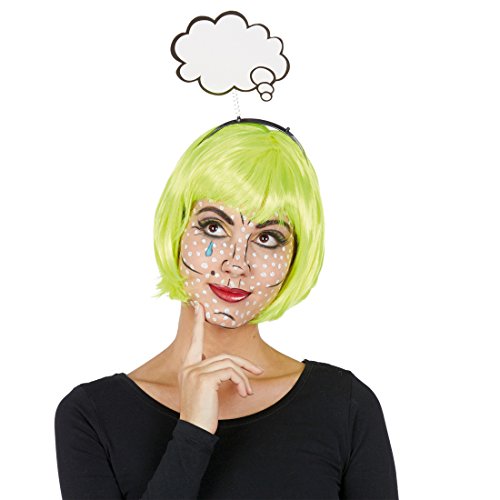 NET TOYS Haarreif mit Comic Sprechblase Pop-Art Kopfschmuck Haarreifen mit Redewolke Tiara Fasching von NET TOYS