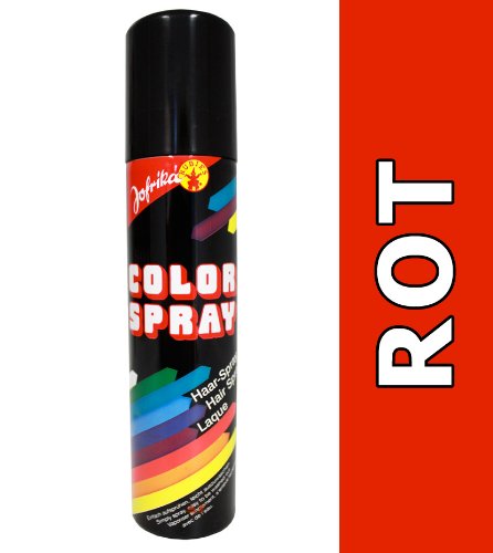 NET TOYS Haarspray rot Colorspray Haarcoloration Farbspray rotes Haar Spray Karneval Haarsprays Colorsprays Haarcolorationen von NET TOYS