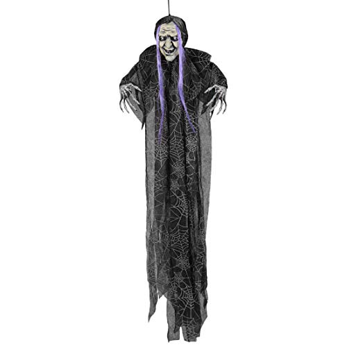 NET TOYS Halloween Deko-Hexe zum Aufhängen | 110 cm in schwarz-grau | Unheimliche Party-Dekoration Zombie Dekofigur | EIN Highlight für Halloween & Gruselparty NET TOYS Halloween Deko-Hexe zum Aufhängen | 110 cm in schwarz-grau | Unheimliche Party-Dekoration Zombie Dekofigur | EIN Highlight für Halloween & Gruselparty von NET TOYS
