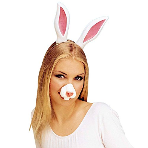 NET TOYS Hasennase Hase Nase Bunny Tiernase Kaninchen Schnauze Hasenschnauze Tierkostüm Zubehör Kostüm Accessoire von NET TOYS