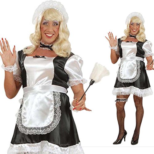 NET TOYS Herren Kostüm Dienstmädchen Junggesellenabschied Männer Kostümset XL 54/56 Maid Männerkostüm Drag Queen Lolita Travestie Hausmädchen Männerballett Faschingskostüm NET TOYS Herren Kostüm Dienstmädchen Junggesellenabschied Männer Kostümset XL 54/56 Maid Männerkostüm Drag Queen Lolita Travestie Hausmädchen Männerballett Faschingskostüm von NET TOYS