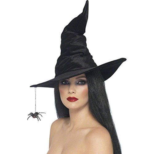 NET TOYS Hexenhut mit Spinne Halloween Hut Schwarz Hexen Hut Spinnenhut Hexen Accessoires Kostüm Zubehör Walpurgisnacht Halloweenhut Spitzhut Karnevalshut NET TOYS Hexenhut mit Spinne Halloween Hut Schwarz Hexen Hut Spinnenhut Hexen Accessoires Kostüm Zubehör Walpurgisnacht Halloweenhut Spitzhut Karnevalshut von NET TOYS