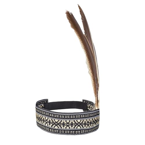 NET TOYS Hübsches Indiander Stirnband mit Ferdern - Braun - Stylisches Frauen-Kostüm-Zubehör Apachen Federschmuck Indianerin NET TOYS Hübsches Indiander Stirnband mit Ferdern - Braun - Stylisches Frauen-Kostüm-Zubehör Apachen Federschmuck Indianerin von NET TOYS