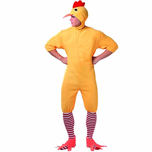 NET TOYS Hühnerkostüm Entenkostüm Küken L 52/54 Kostüm Huhn Faschingskostüm Ente Tierkostüm Erwachsene Karnevalskostüm Tiere von NET TOYS